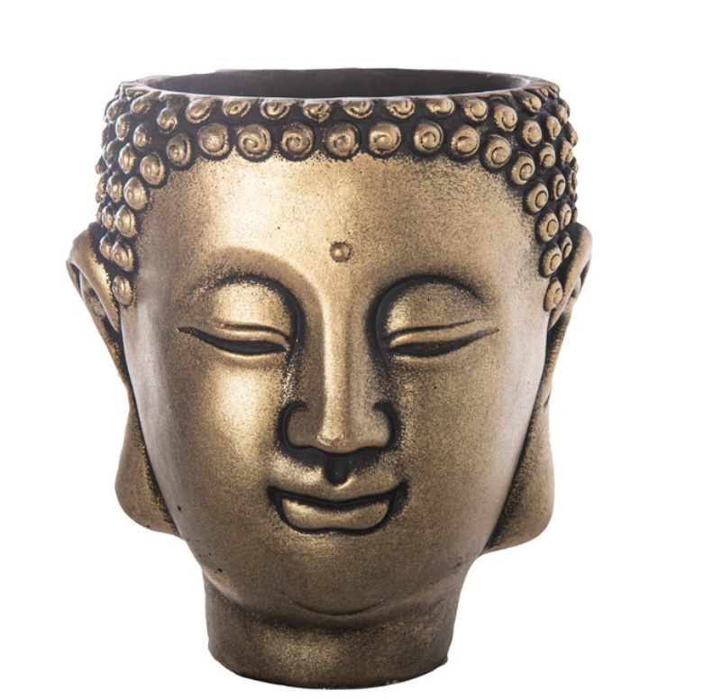 Sian Buddha Head Pot 8"