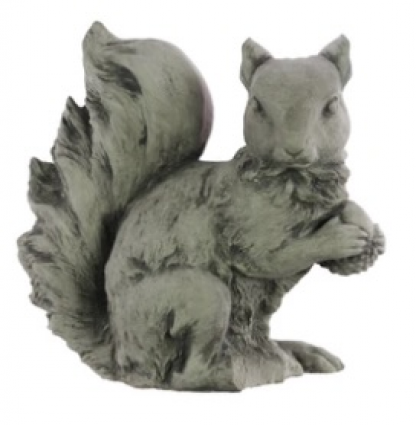 Quibble Cement Squirrel Figurine 7.25"H 