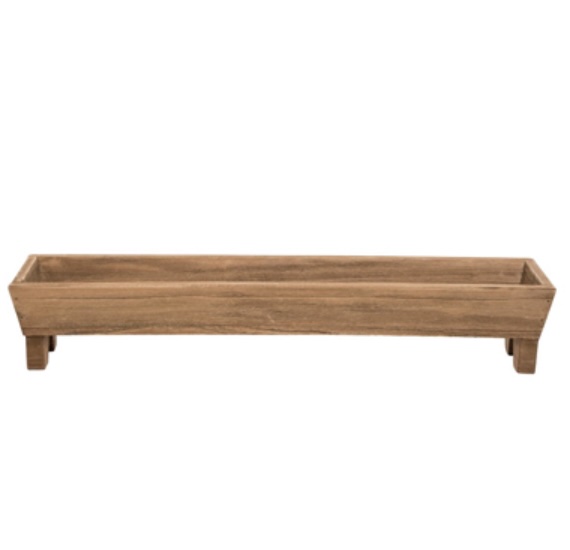 Wood Trough Planter  24" x 5" x 4.5"H