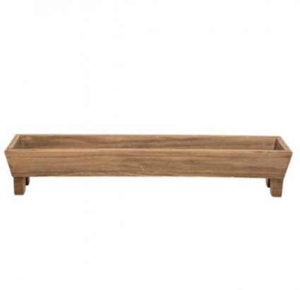 Wood Trough Planter  24" x 5" x 4.5"H
