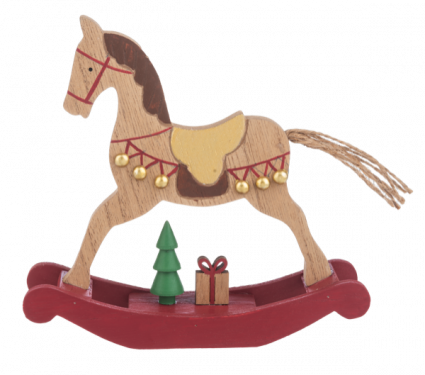 Wood Rocking Horse 6.5"H 
