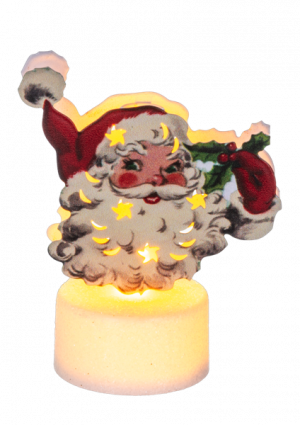 LED Light Up Retro Santa Mini Shimmer