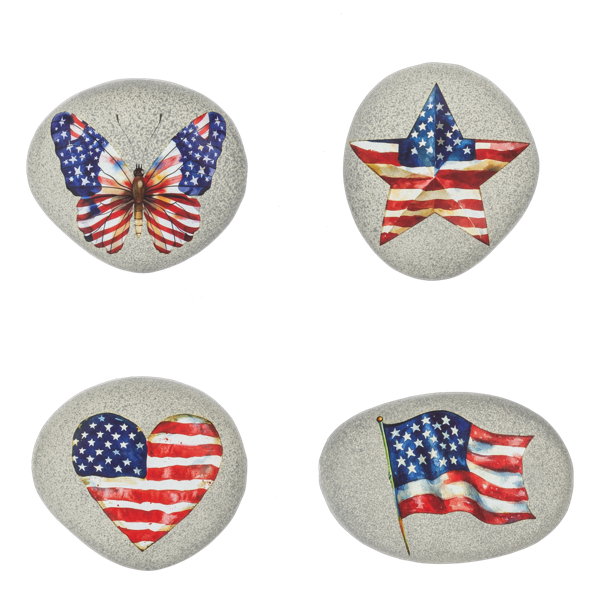 Patriotic Art Rocks (sold separately)