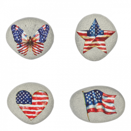 Patriotic Art Rocks (sold separately)