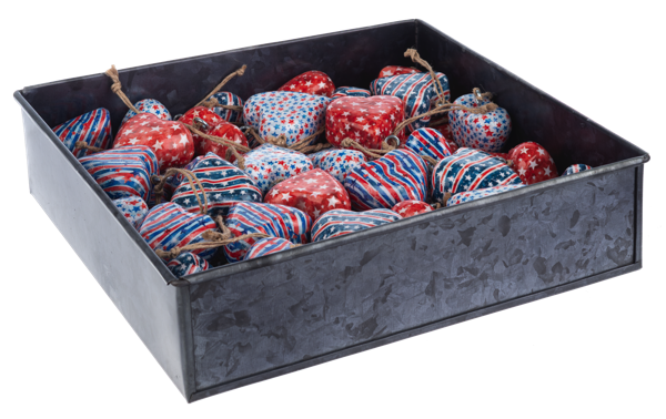 Patriotic Heart Ornaments (sold separately)