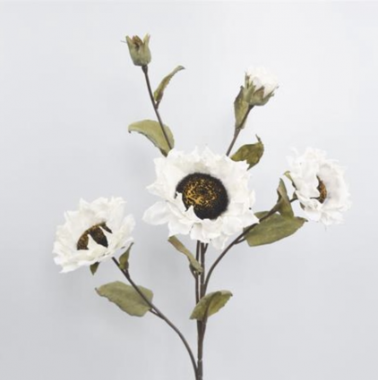 Beige Sunflower Spray 25.5"