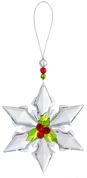Holly Berry Snowflake Ornament