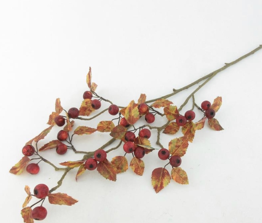 Burgundy Hawthorn Spray 37"