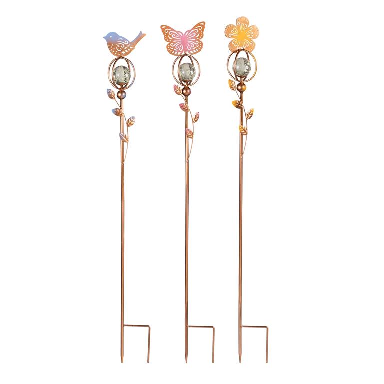Garden Pollinator Metal Garden Stake with Glass Ball 36"H (sold separately)