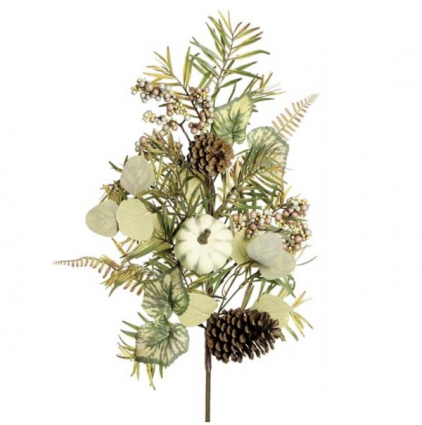 Pumpkin & Pinecone Spray 27.5"
