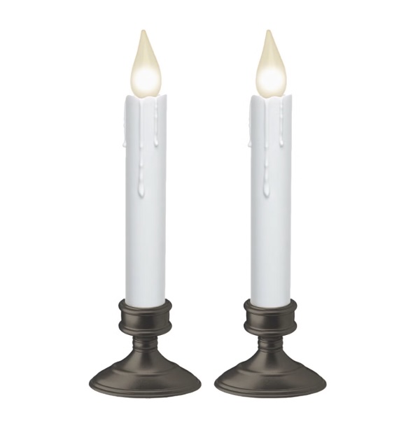 Battery Window Candle 2PK 8"H