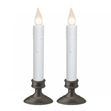 Battery Window Candle 2PK 8"H