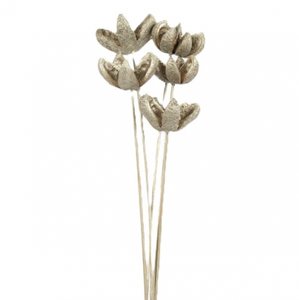 Champagne Metallic Bullet Flower Stem Bundle (5-Stem)