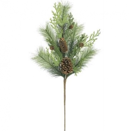 Mixed Cedar & Pine Spray with Cones 30.5"