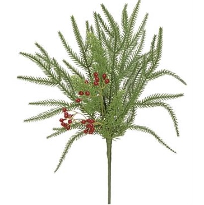 Real-Touch Mixed Pine, Cedar & Berry Spray 18"