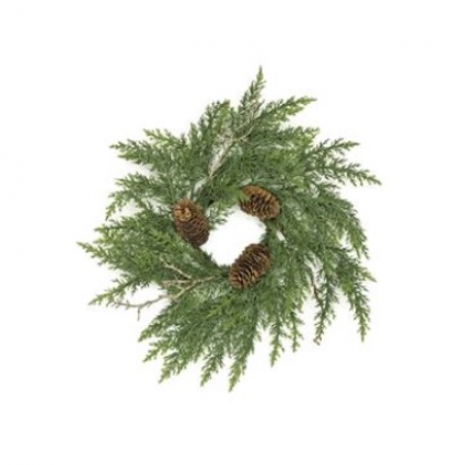 Cedar Pine & Pinecone Table Wreath 12"