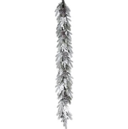 Snowy Pine Pinecone & Berry Garland 6'