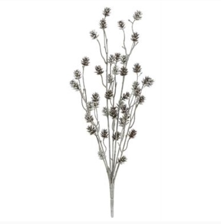White Washed Pinecone Bush 24"