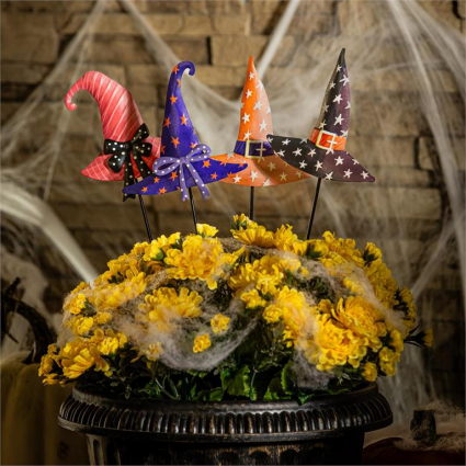 Metal Witch Hat Planter Picks (sold separately) 12"