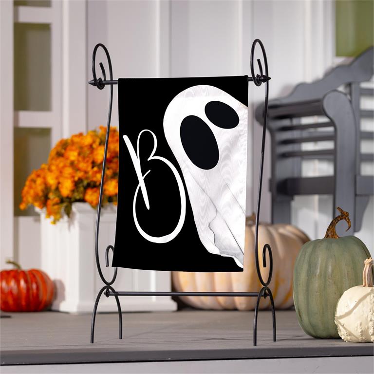 Boo Ghost Moire Mini Garden Flag