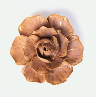 Peach Pink Ceramic Carnation Flower
