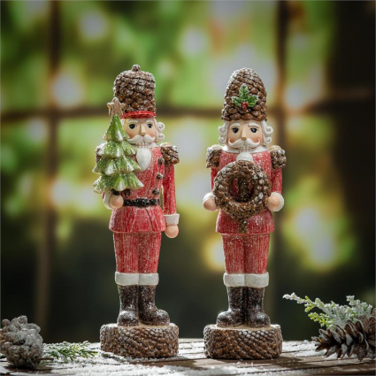 Heartfelt Cheer Resin Nutcracker 12"