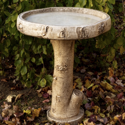 Birch Birdbath