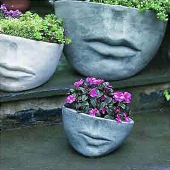 Small Faccia Stone Planter