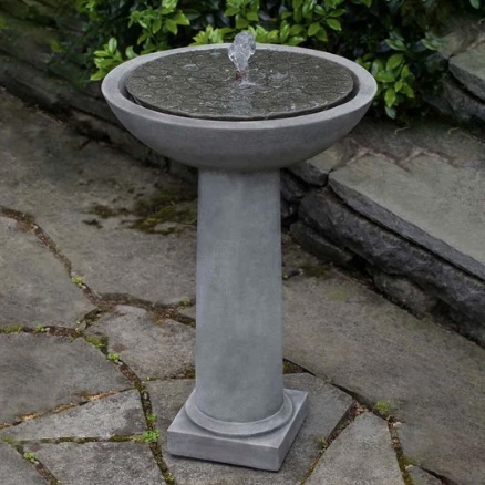 Cirrus Concrete Fountain Birdbath