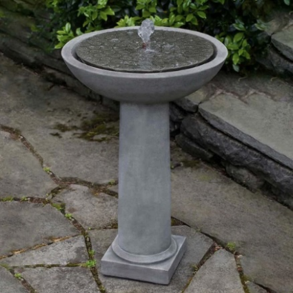 Cirrus Concrete Fountain Birdbath