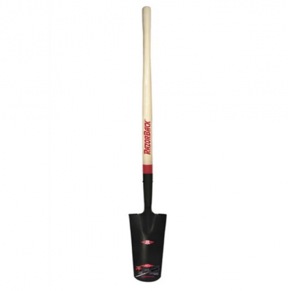 Drain Spade Closed Back with Wood Handle