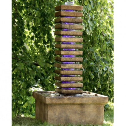 FOUNTAIN, LUMINAIRE SQ 17PC 734#