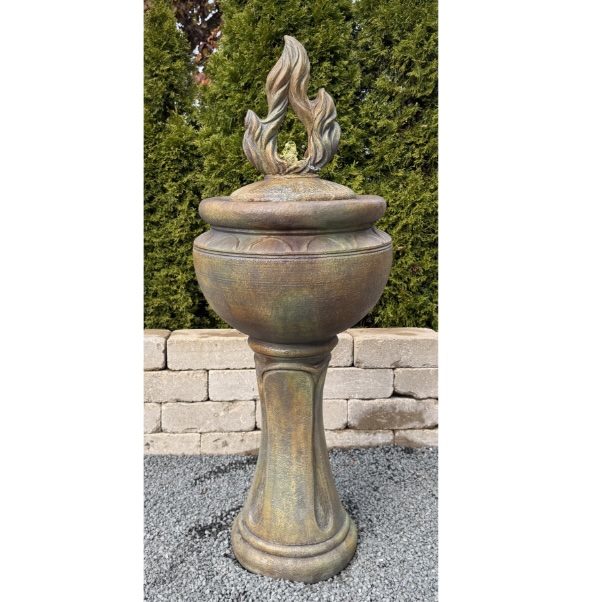 Tall Fiery Flame Bubbler Fountain