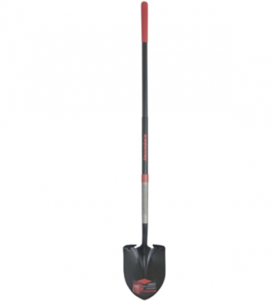 Razorback Long Handle Round Point Digging Shovel with a Cushioned Grip