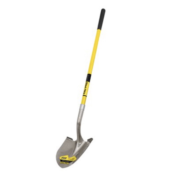 Round Point Shovel with Fiberglass Handle