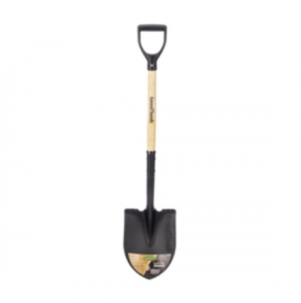Round Point Garden Shovel with Wood D-Handle