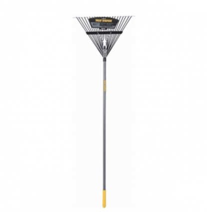 True Temper 22 -Tine Steel Leaf Rake with Wood Handle