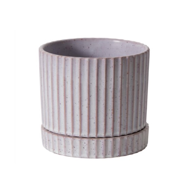 Light Purple Los Feliz Pot with Saucer 5" x 5.5"