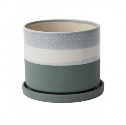 Greer Blue Pot 7" x 6.5"