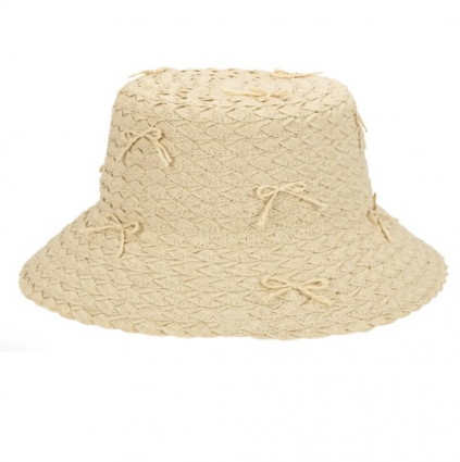 Rosie Women�s Wide Paper Braid Structured Bucket Hat