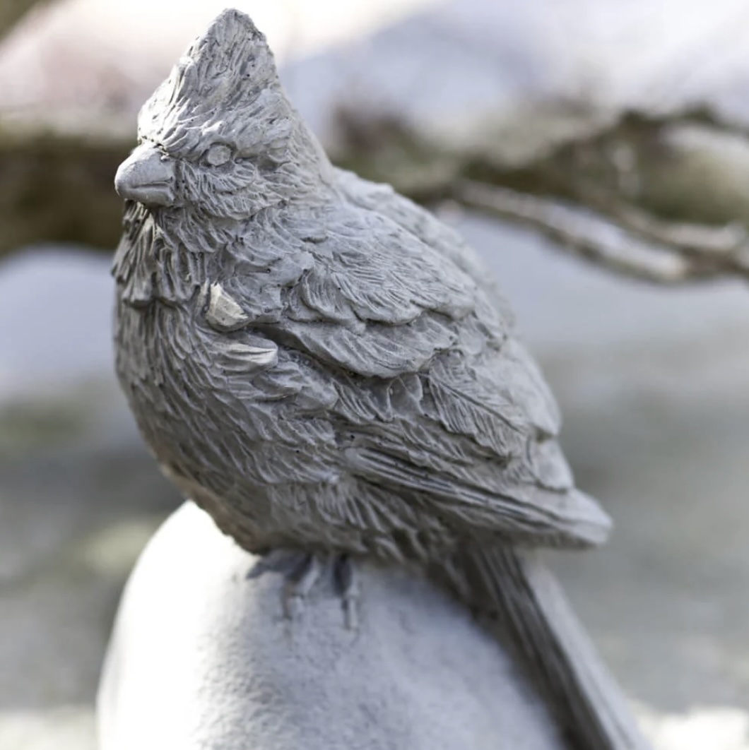 Cardinal Cast Stone Garden Statue