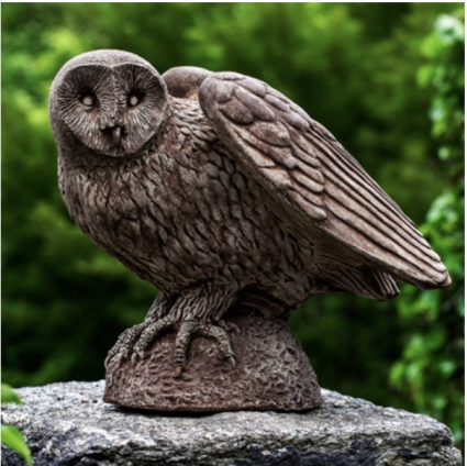 Barny the Owl Cast Stone Garden Statue