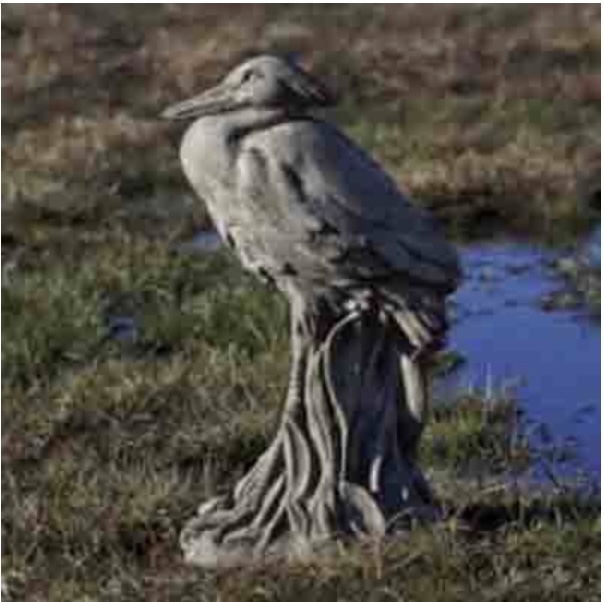 Egret Cast Stone Garden Statue
