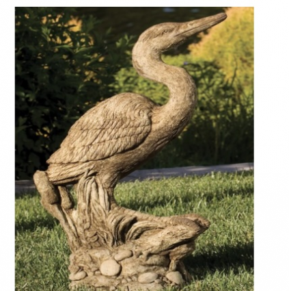 Heron Cast Concrete Garden Statue