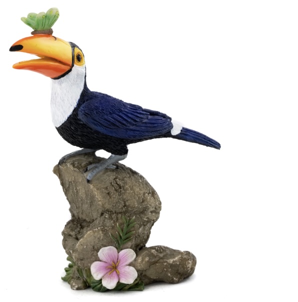 Toucan with Butterfly Fairy Garden Accent