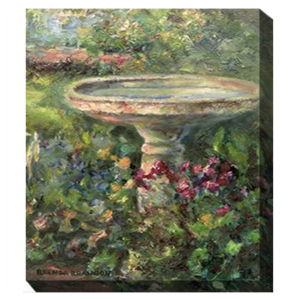 Birdbath Garden Wall Decor 30" x 40"