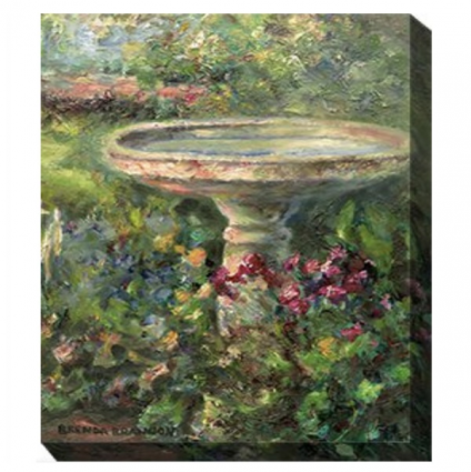 Birdbath Garden Wall Decor 30" x 40"
