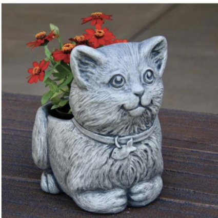 Mittens the Kitten Cast Stone Planter