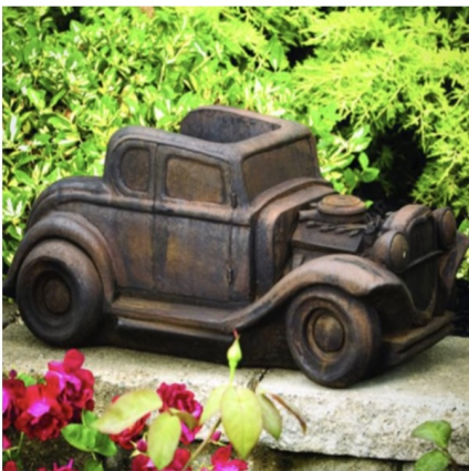 Deuce Coupe Cast Concrete Planter
