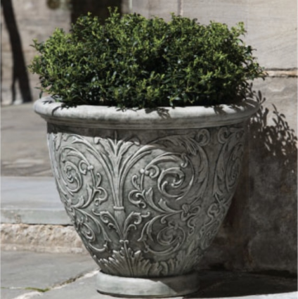 Small Arabesque Cast Stone Planter